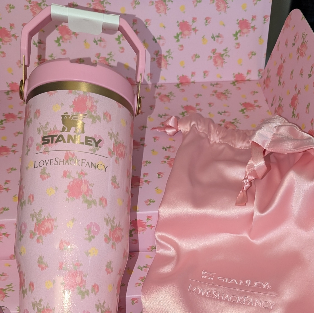 Stanley Pink IceFlow Flip Straw Tumbler 30 oz Loveshack Fancy